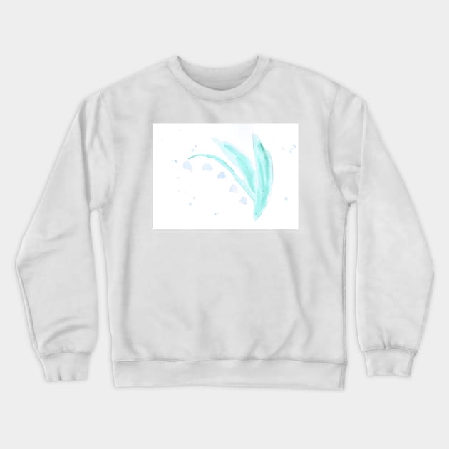 flowers, floral, gift, spring, summer, watercolor, illustration, painting, art, good mood, plant, lily of the valley Crewneck Sweatshirt by grafinya